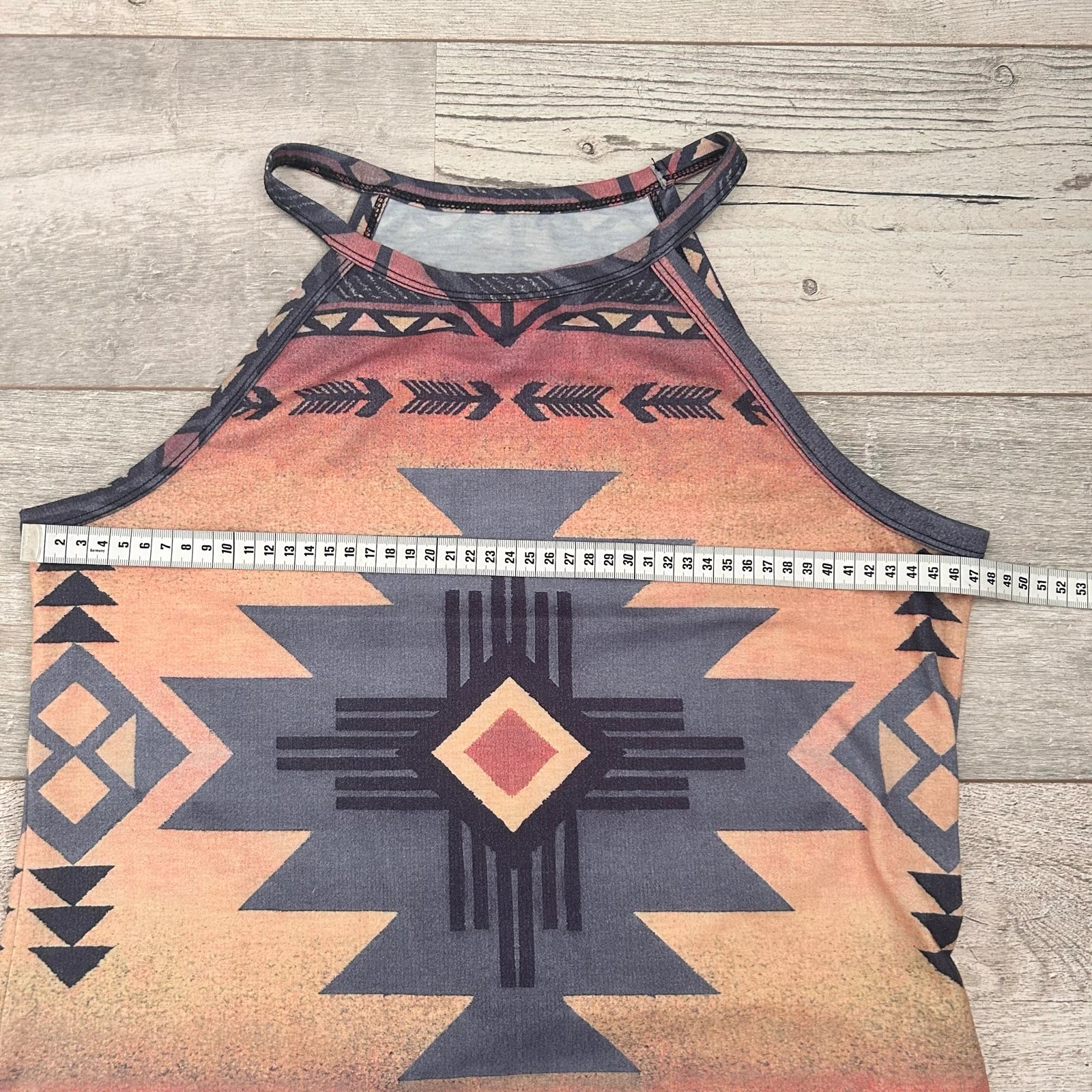 Top halter boho con estampado azteca/etnográfico Sunset – Talla M – photo 7